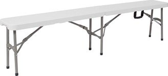 Atlas 11''W x 72L Bi-Fold Granite White Folding Bench with Carrying Handle