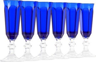 Mario Luca Giusti Blue Dolce Vita Flute Set, 6 pcs-AA