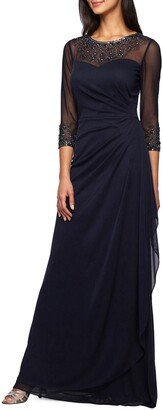 Embellished Chiffon Evening Gown