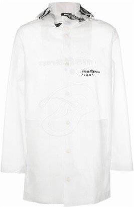 MSFTSrep Logo-Print Transparent Raincoat