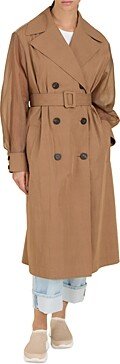 Sheer Sleeve Trench Coat