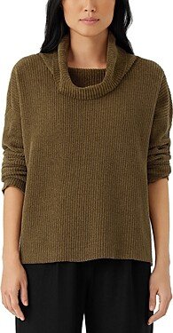 Cotton Chenille Turtleneck Sweater