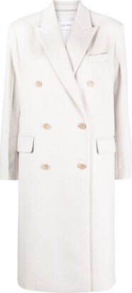 Double-Breasted Wool-Blend Coat-AT