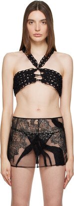 Shawna Wu SSENSE Exclusive Black Braided Bra