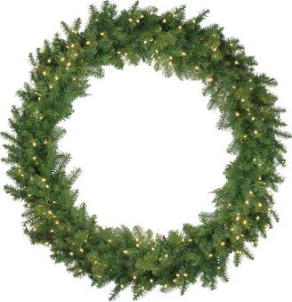 Northlight Pre-Lit Northern Pine LED Artificial Christmas Wreath - 48-Inch, Warm White Lights