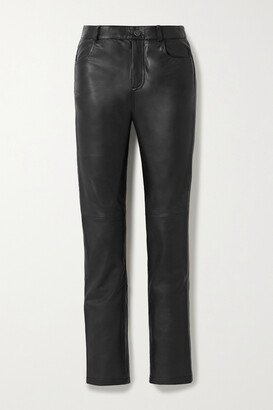 Net Sustain Phoenix Leather Straight-leg Pants - Black