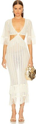 x REVOLVE Hanley Fringe Maxi Knit Dress