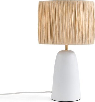 La Redoute Interieurs Neven Terracotta and Raffia Table Lamp