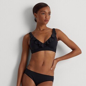 Ralph Lauren Ruffle-Trim V-Neck Bikini Top