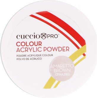 Colour Acrylic Powder - Amaretto Brown by Cuccio PRO for Women - 1.6 oz Acrylic Powder