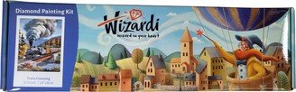 Crafting Spark Diamond Painting Kit Wizardi Train Crossing WD098 14.9 x 18.9 inches