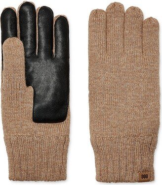 M Knit Leather-Palm Gloves