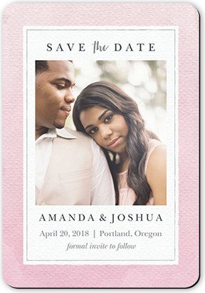 Save The Date Cards: Wondrous Watercolor Save The Date, Pink, Matte