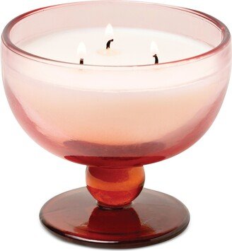 Aura Rose & Red Tinted Goblet Saffron Rose Candle, 6 oz.