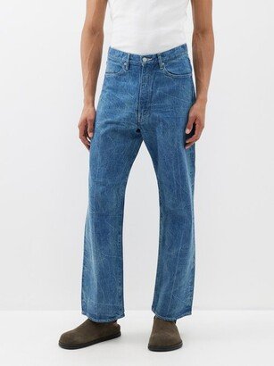 Distressed Selvedge-denim Jeans
