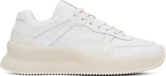 White & Off-White Platform Sneakers