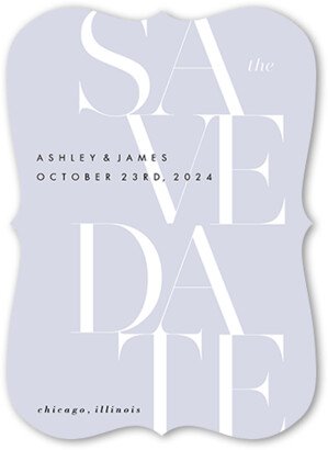 Save The Date Cards: Together Type Save The Date, Gray, 5X7, Matte, Signature Smooth Cardstock, Bracket