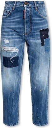 Boston Straight-Leg Distressed Jeans