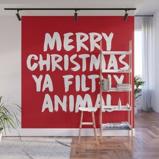 Merry Christmas Ya Filthy Animal, Funny, Saying Wall Mural