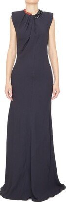 Falabella Chain-Embellished Sleeveless Gown