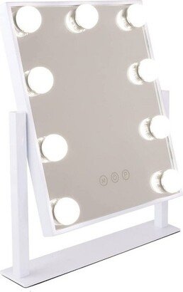 Fenchilin Large Hollywood Vanity Makeup Mirror with Smart Touch Control, 3 Color Options, Dimmable Light, 10X Magnification, and 360 Degree Rotation