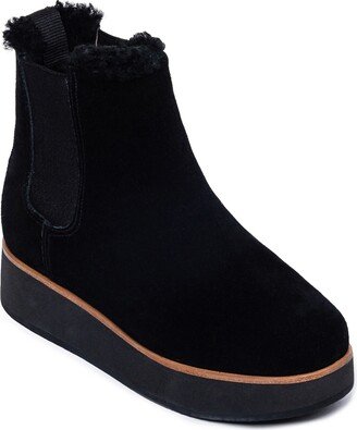 BERNARDO FOOTWEAR Patterson Genuine Shearling Platform Chelsea Boot