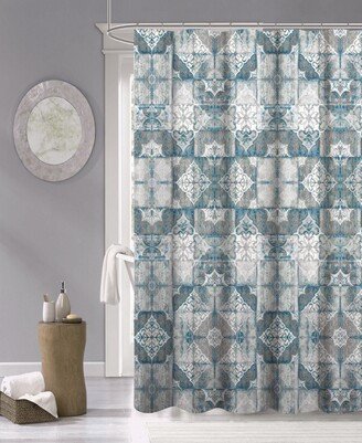 Tiles Fabric Shower Curtain, 70 x 72