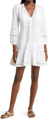 Daeja Embroidered Cotton Cover-Up Dress