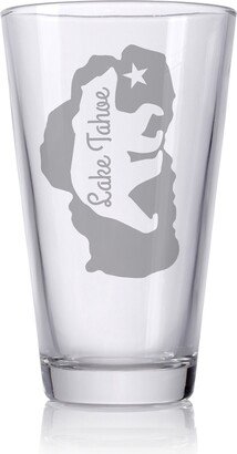 Lake Tahoe Bear Drinking Glass, Custom Engraved Pint Personalized Gift, Customized Beer Fun Gift Idea