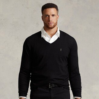 Ralph Lauren Washable Wool V-Neck Sweater-AB