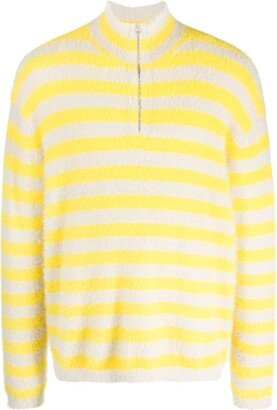 Bruched-Effect Striped Jumper