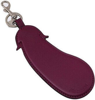 Logo Debossed Eggplant Keyring