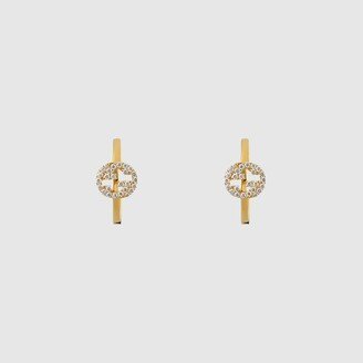 Interlocking G diamond earrings