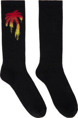 Black Gradient Palm Socks