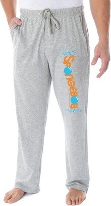 Nickelodeon Men's SpongeBob SquarePants Bubble Logo Loungewear Pajama Pants (SM) Grey