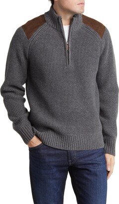 Military Wool Half Zip Sweater