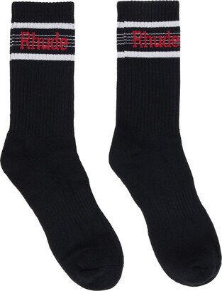 Black Speed Stripe Socks