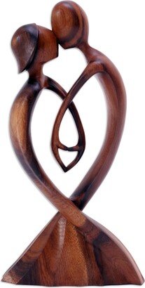 Handmade Heart At Your Fingertips Wood Statuette