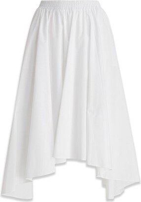 Poplin Handkerchief Midi Skirt