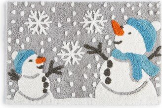 Snowman Sculpted Holiday Rug, 20 x 30, Created for Macy's