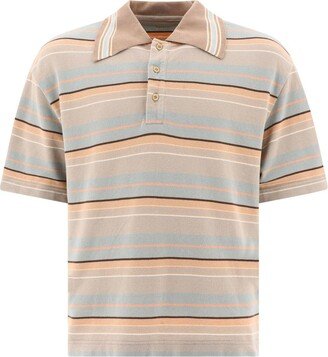 Multi-border Kanoko BOX polo shirt-AC