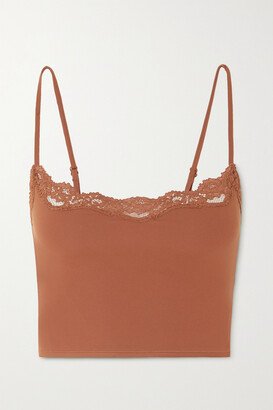 Fits Everybody Lace-trimmed Stretch Camisole - Bronze