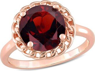 Plated 3.00 Ct. Tw. Garnet Halo Ring