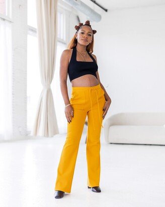 Women's Golden Yellow Knit Pant by @victoriouslogan