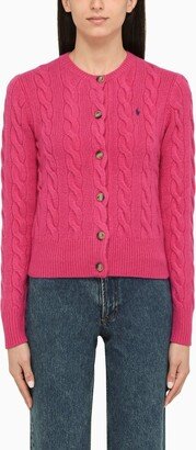 Fuchsia wool cardigan