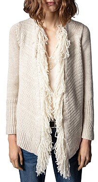 Daphny Cashmere Fringe Cardigan