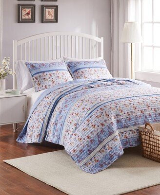 Betty Lace Embellished 2 Piece Quilt Set, Twin/Xl