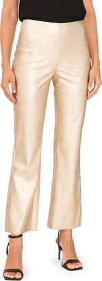 Metallic Faux Leather Trousers