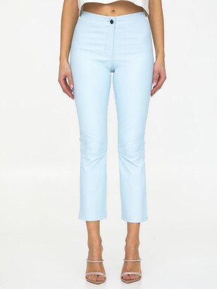 Light-blue leather pants-AA