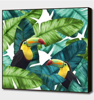 Toucans Tropical Banana Leaves Pattern